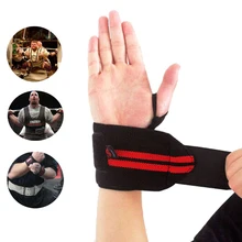 AOLIKES 1 ШТ. Тяжелая Атлетика Виды Спорта Браслет Тренажерный Зал Запястье Большим Пальцем Поддержки Ремни Обертывания Бинт Фитнес Обучение Безопасности Стороны Полосы