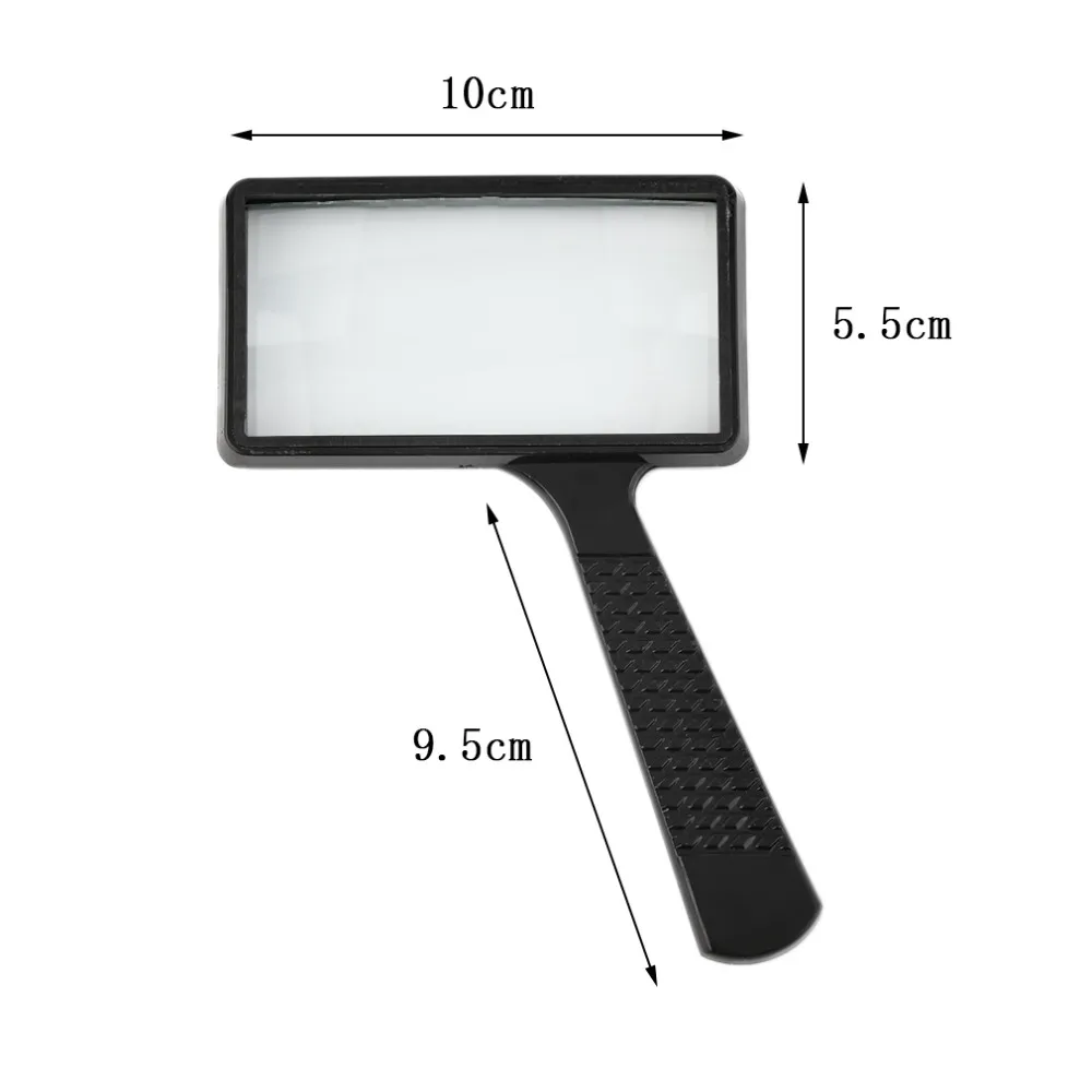high quality 4X Rectangular Handheld Large Reading