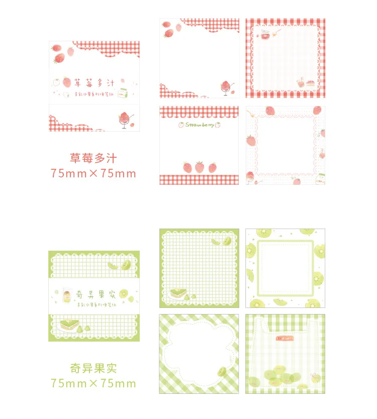 1 комплект блокноты для записей заметки красочные фруктовая бумага Блокнот Daliy Скрапбукинг наклейки Офис Школьные принадлежности закладки