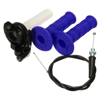 

2X Quick Action Throttle Grip Twist Cable Fit for 110cc 125cc PITBIK Pit Dirt Bike Blue