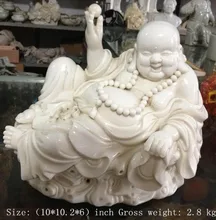 Eeautiful China Dehua porcelana laughing Buddha estátua