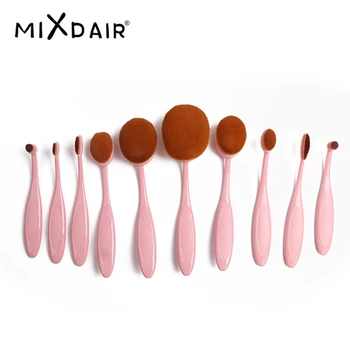

MIXDAIR 10PCS Professional Makeup Brushes Set Powder Foundation Eyeshadow Blusher Cosmetic Tool Soft Synthetic Hair Brushes Kit