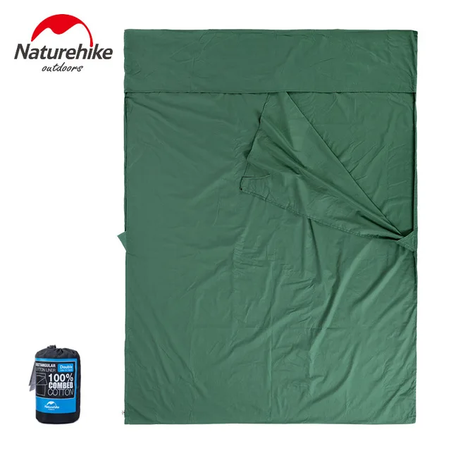 Naturehike Ultra light Portable Double Sleeping Bag Liner 100 Cotton NH15S012 Jin Sleeping