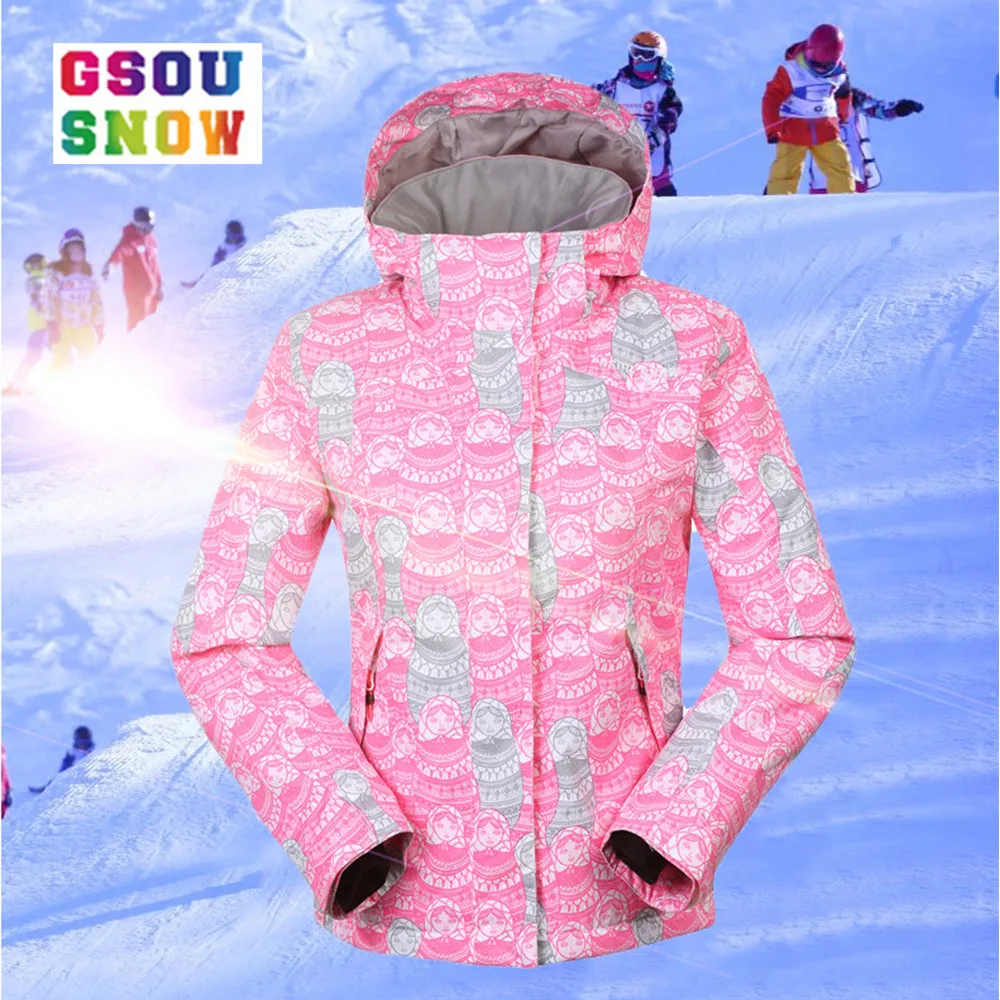 

Gsou Snow Winter Ski jacket For Girls Kids Waterproof Warm Snowboarding Ski Jacket Snowboard Outdoor Skiing Snow Wear