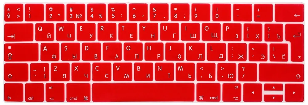 RYGOU европейские и Русские наклейки на клавиатуру для Macbook Pro 13 сенсорная панель
