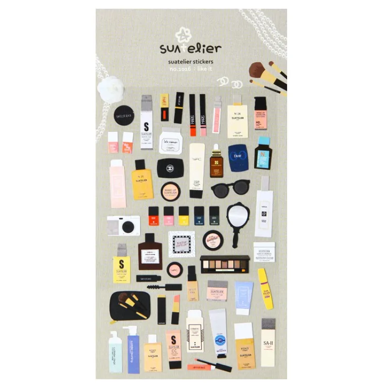 

cute cosmetics die cutting shape paper stickers scrapbooking adhesive masking decorative planner sticker notebook stationery