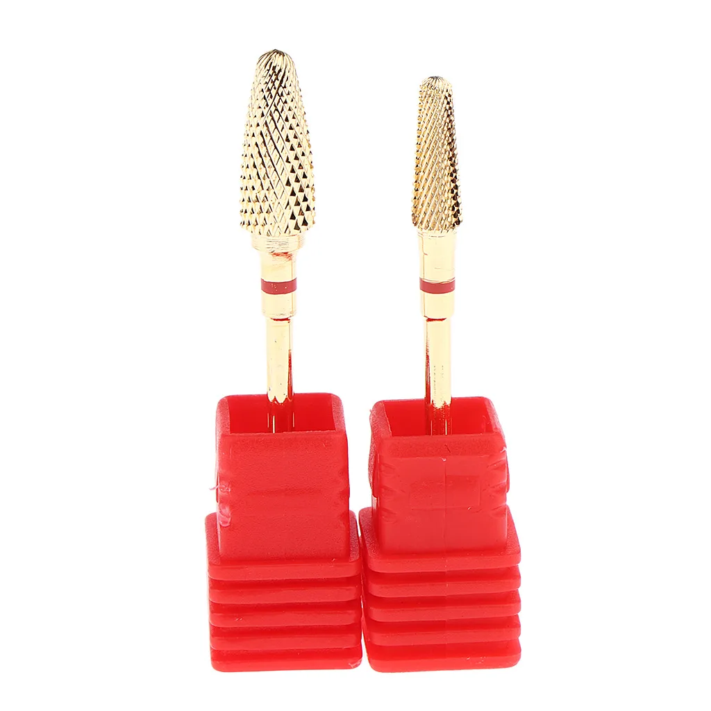 2pcs Electric Carbide Nail Art Drill File Bit Set Professional Manicure Drill Bits