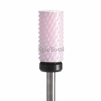 

SpeTool Professional Pink Ceramic Nail Bit Grinding Acrylic Stone Gel Quick Removing Barrel Shape Extra Coarse Grit Nail Tools