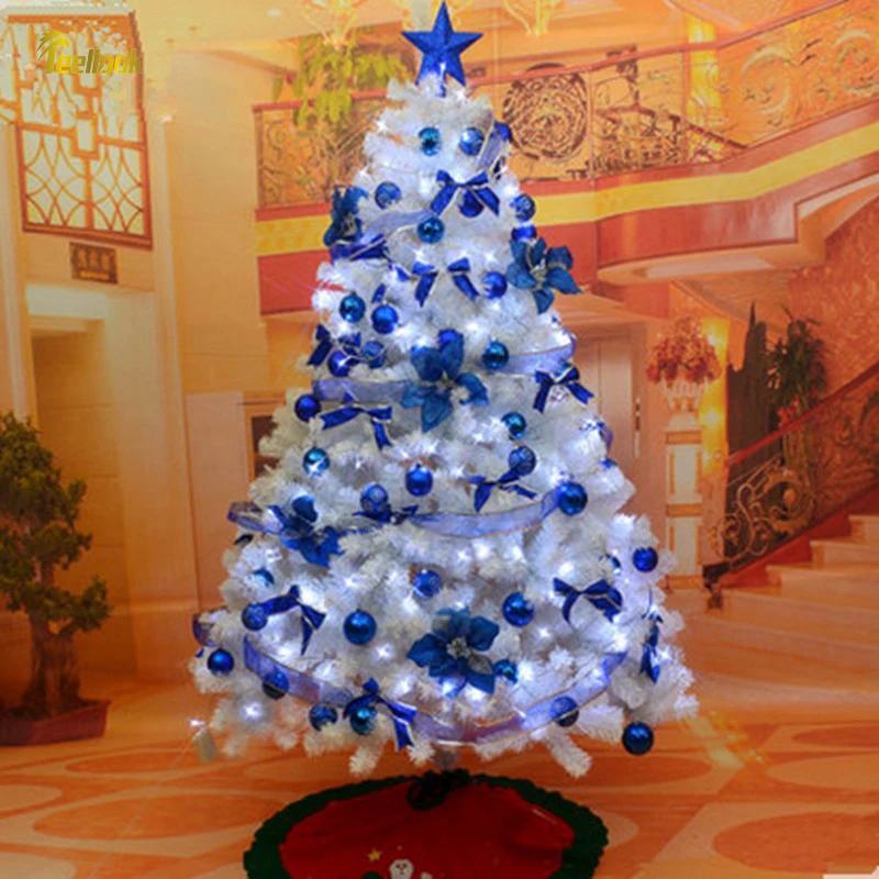 Teellook, Рождественская елка, 1,8 м/180 см, белая, Рождественская елка, украшение, упаковка для елки