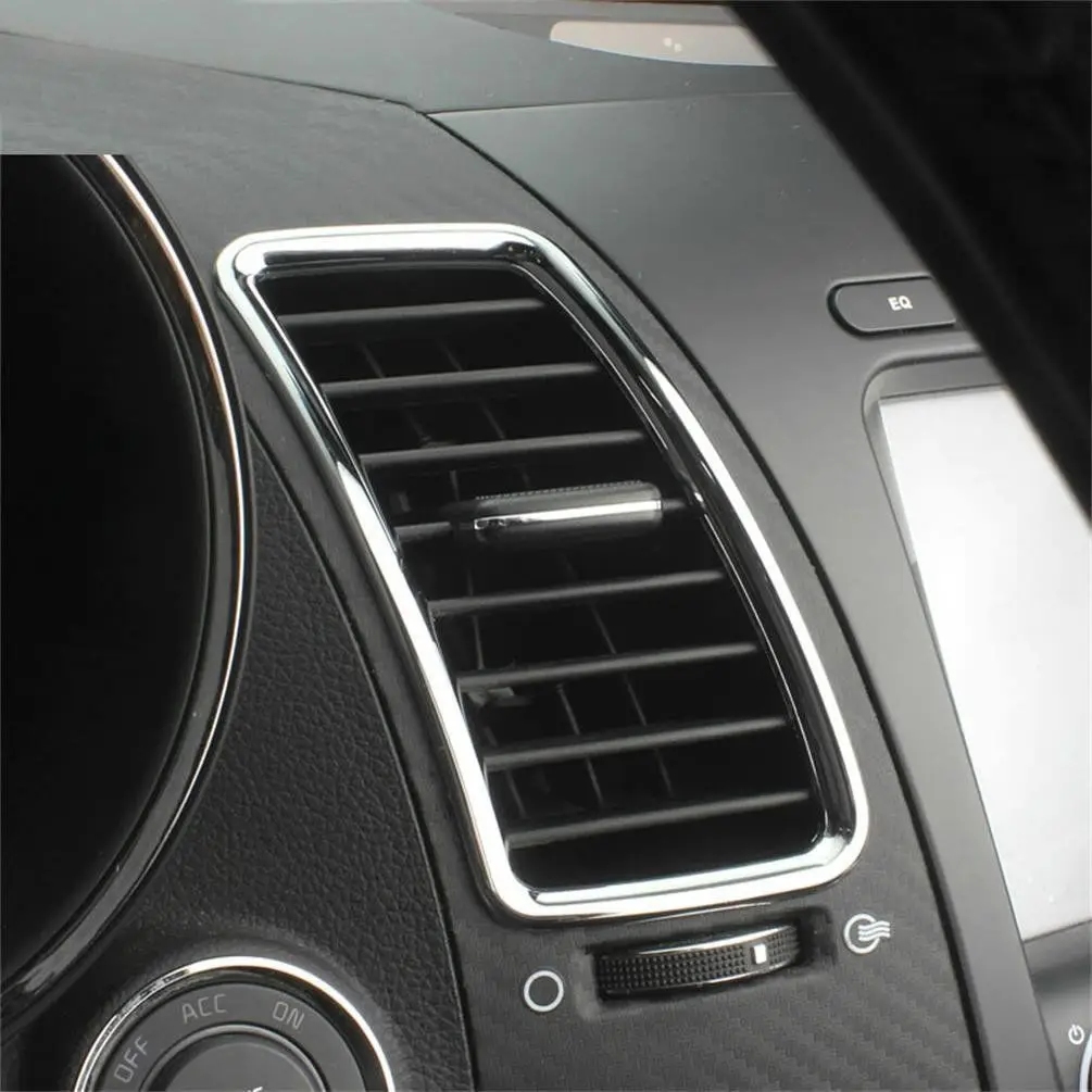 Подходит для KIA Forte K3 2014 2015 хром центральный Dashboard Air Vent Выход Обложка отделка |