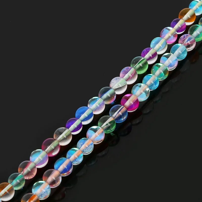 AAA High Quality Crystal Round Beads Synthesis Moon Stone Glass Beads 6