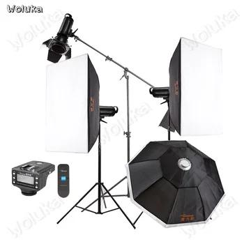 

600W High speed flash dynamic shooting photography three-lamp set Photo Studio kit CD50 T02