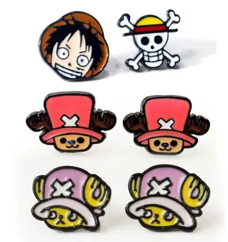 

20 pairs cartoon one piece Alloy Enamel Lovely Cartoon Earrings Jewelry Stud Earring EE-102