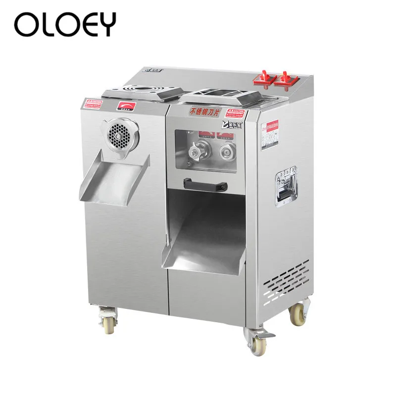 Chopping Meat Slicer Commercial Appliances Stainless Steel High Power Detachable Electric Slicer Shred Ground Meat Enema Machine