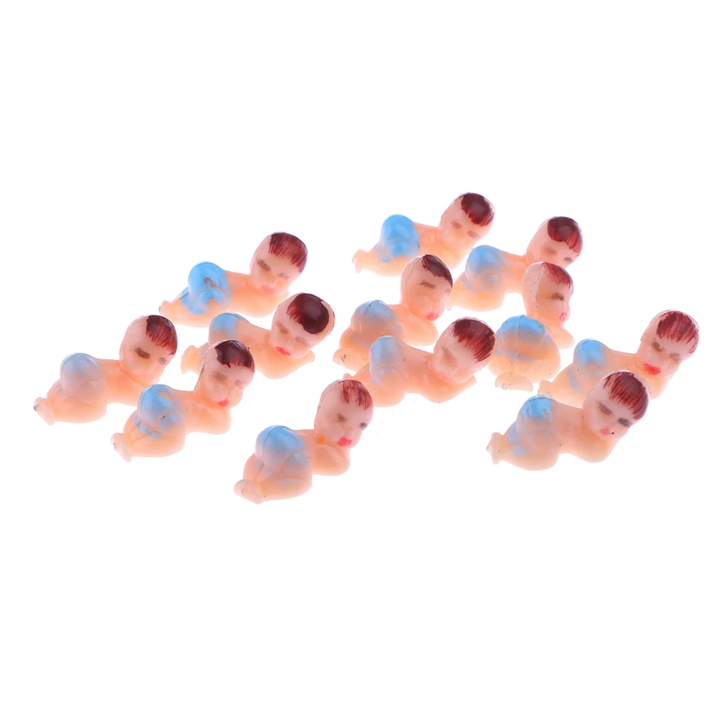 Pack of 100 Mini Sleeping Babies Table Decoration Boy Girl Baby Shower Party Decor My Water Broke Game, Pink + Blue