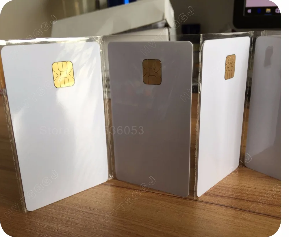 50 шт./лот ISO 7816 контактный чип AT24C64 Smart IC карта из ПВХ с памятью 64K для системы