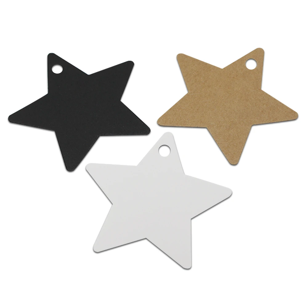 

100Pcs/Lot Blank Kraft Paper Hang Tag Wedding Party Decoration Labels Note Cards Bookmark DIY Gift Craft Luggage Price Hang Tags