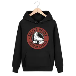 Кровавое Копыто Ролик Дерби Прохладный Дизайн пуловер печать черный хлопок Для мужчин хип-хоп унисекс Топы с капюшоном Азии Размеры