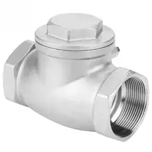 DN50 водяной клапан из нержавеющей стали один способ качели проверить внутренняя резьба клапана 200PSI для воды нефти газа небольшой Соленоидный клапан