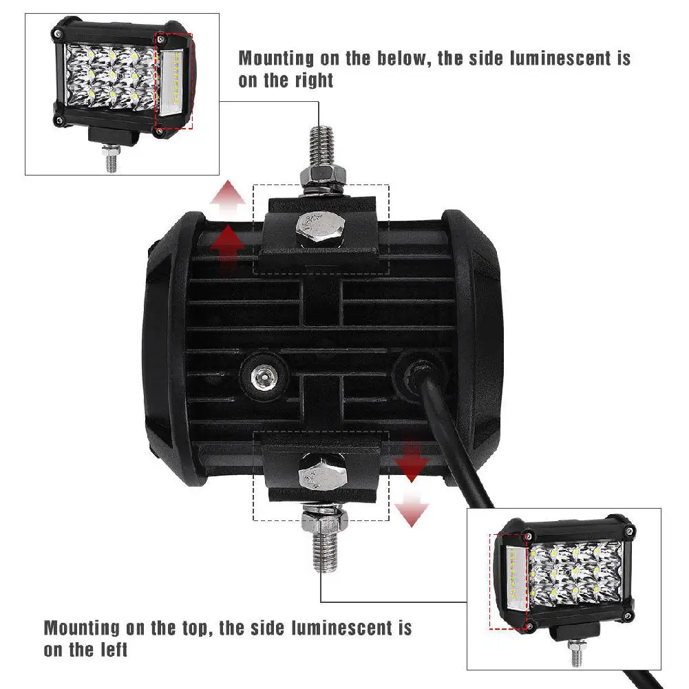 LumiParty " 228 Вт светодиодный рабочий светильник, комбинированные боковые стрелы для вождения, для джипа, внедорожника, светодиодный, 38 шт., 3030 светодиодный s, рабочие лампы r18
