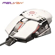 FELYBY G6 E-sports игровая мышь 3200 dpi 6 кнопок Металлическая usb Проводная мышь для ноутбука с подсветкой дыхательный светильник