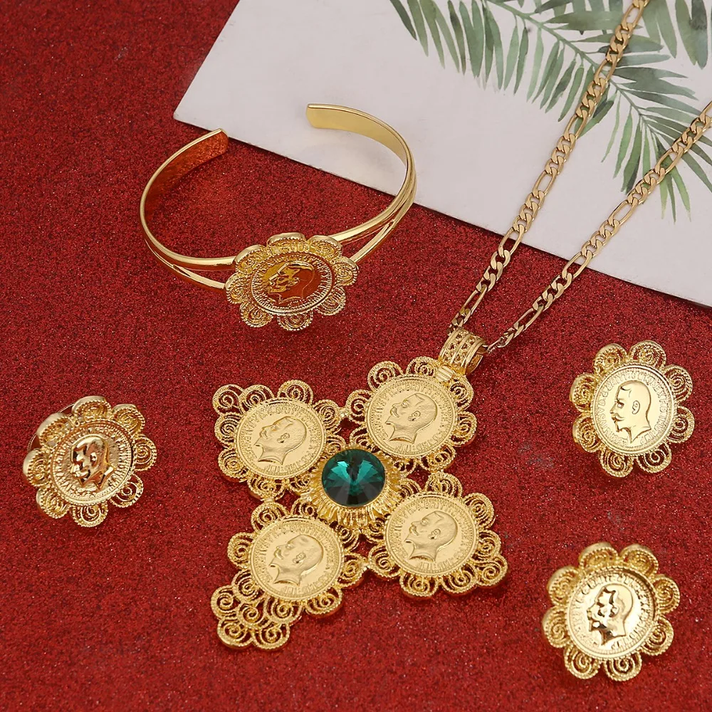 Набор украшений для женщин и мужчин набор с сине зеленым камнем|cross jewelry set|jewelry sets