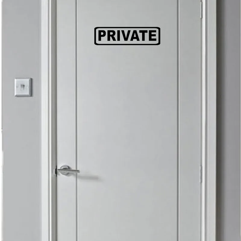 

YOJA 24*6.6CM Interesting PRIVATE Door Sticker Decoration High-quality Wall Decal Black Styling A40192