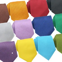 Модные классические 8 см желтые, красные, синие одноцветные галстуки для мужчин Gravatas тканый галстук, жаккардовый галстук для свадьбы, вечеринки, шеи галстуки подарок