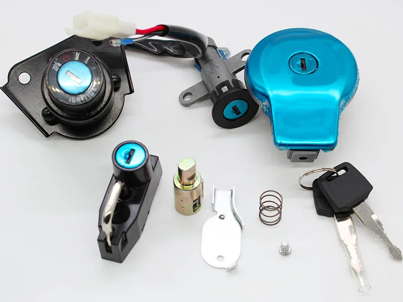 

Motorcycle Ignition Switch Helmet Steering Seat Lock Key Fuel Gas Cap Set for Yamaha Virago XV125 XV250 XV240