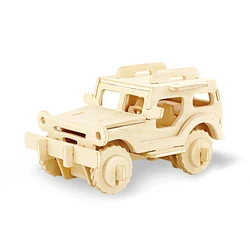 3D DIY Wooden Military Tank Puzzle - Creative Educational Toy (A)