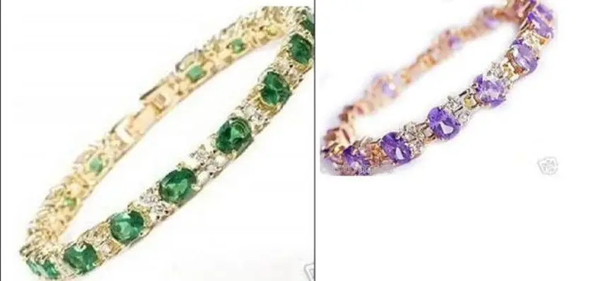 

Hot sale new Style >>>>>Stunning Green and amethyst Crystal Bangle Bracelet