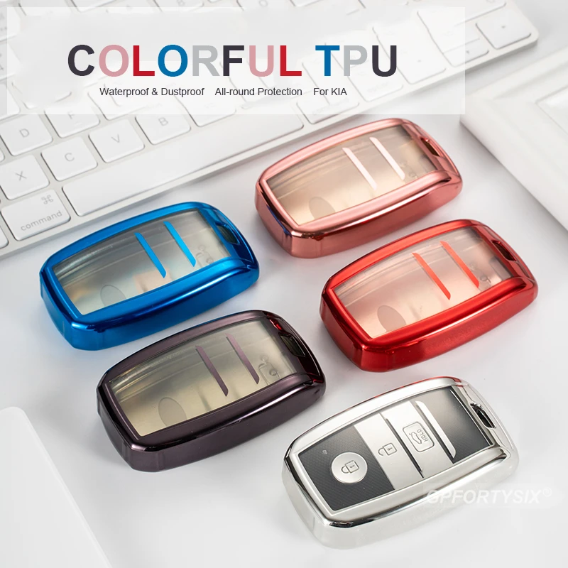 

Car Key Case Plating TPU Holder Smart Key Cover For Kia KX3 KX5 K3S RIO Ceed Cerato Optima K5 Sportage Sorento Car Styling L72