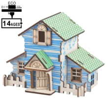 DIY 3D деревянные пазлы игрушка Строительная Модель Набор Обучающие игрушки для детей художественные ремесла головоломка DIY цветной пазл