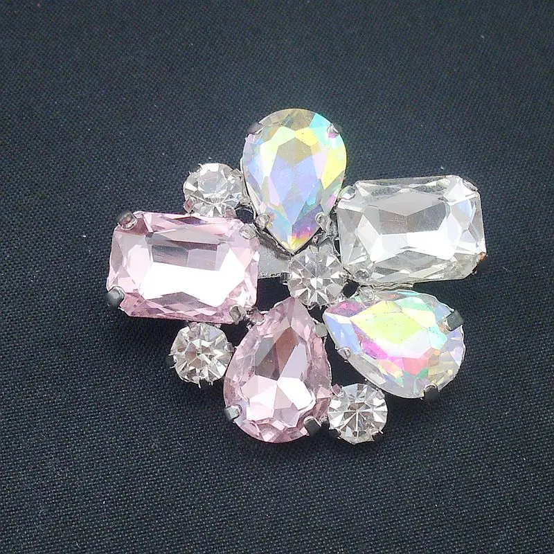 1 Piece Colorful Rhinestone Shoe Clips, Crystal Brooch Pin
