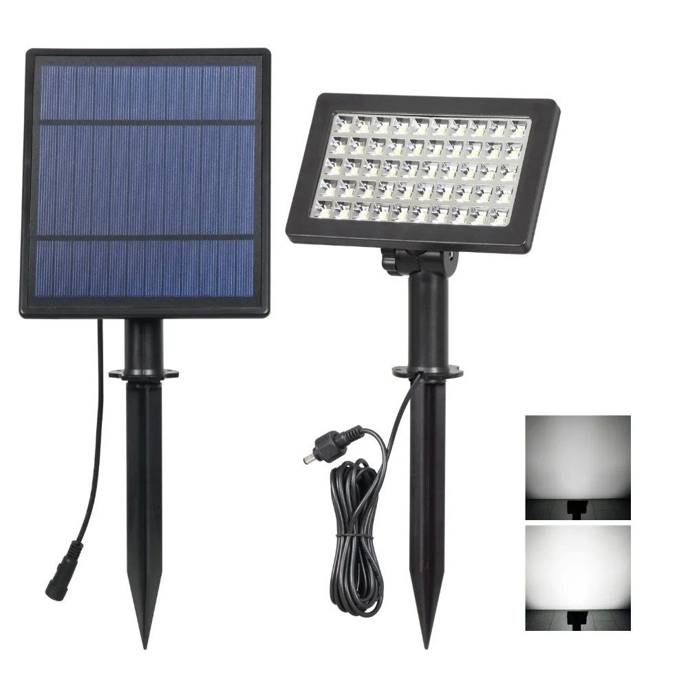 5W Solar Floodlights 50 LED Solar Spotlights Separable Solar Panel Waterproof Solar Powered Security Lamps for Outdoor Garden