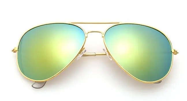 Модные Для мужчин брендовые дизайнерские женские солнцезащитные очки зеркальные очки для водителя мужские солнцезащитные очки с разметкой Óculos De Sol UV400 085 - Цвет линз: Gold F Gold Lens