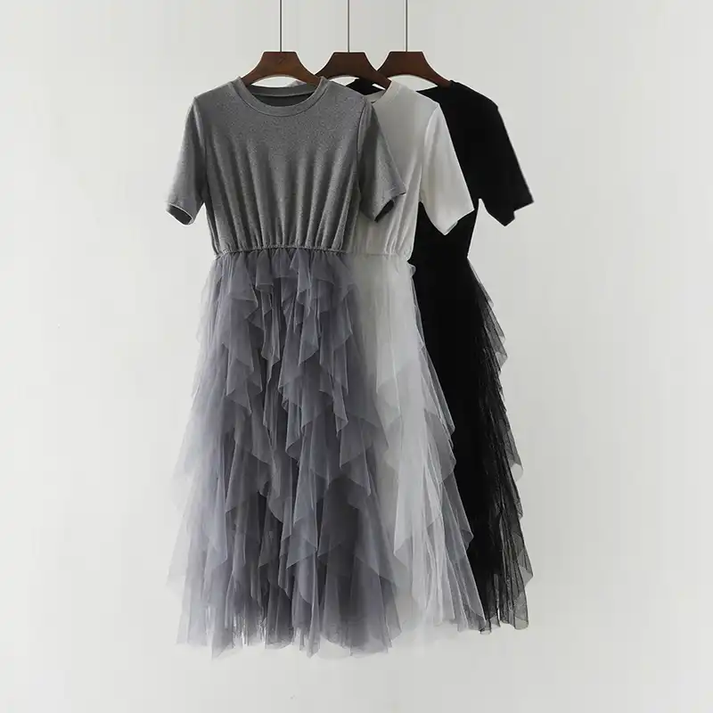 mesh t shirt dress plus size