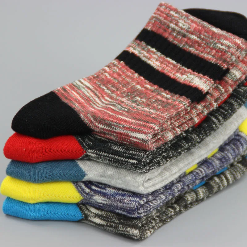 PEONFLY 5 пар/лот удобные Для мужчин носок Модные Повседневное Красочный Полосатый Calcetines счастливые мужские носки Высокое качество бедра носки