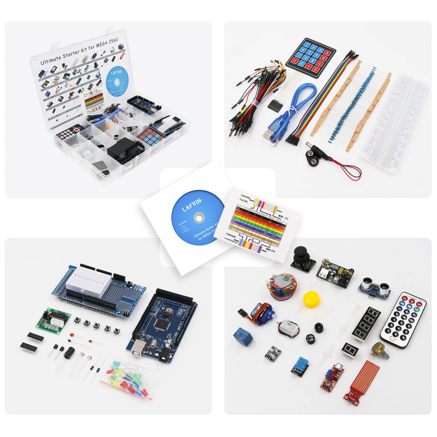 LAFVIN Mega 2560 Project самый полный стартовый набор для Arduino с обучающим руководством|kit for