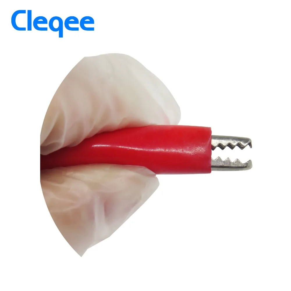 Cleqee P1025 10pcs Alligator Clips Electrical DIY Test Leads Alligator Double-ended Test Jumper Wire Regard