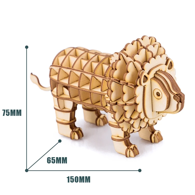 Robud 3D деревянная головоломка DIY сборная головоломка мультяшная модель наборы экшн палец развивающие подарки игрушки для детей TG Серия животных
