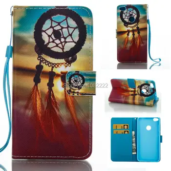 

10pcs/lot New Cartoon design Owl Wallet PU Leather Case With Stand For Huawei P8 Lite 2017 / Mate 9