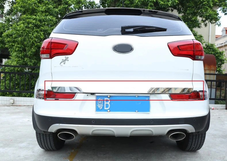 

For Kia Sportager 2011-2015 5dr High quality stainless steel Rear Trunk Lid Cover Trim