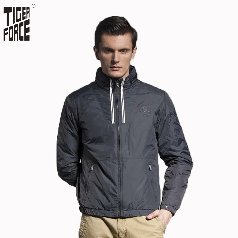 Hommes Mode Coton Solide 2018 De Montant red Tiger Zipper 51062 Style Jacket Col Black dark Grey Printemps dark Blue Gratuite Russe Doudoune Force Livraison c3ALqRj45