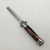 Pro Automatic Foldable Knife Comb Hair Trimmer butterfly Mens Pocket Comb stainless steel spring jump Brush Salon Beauty Tool 3
