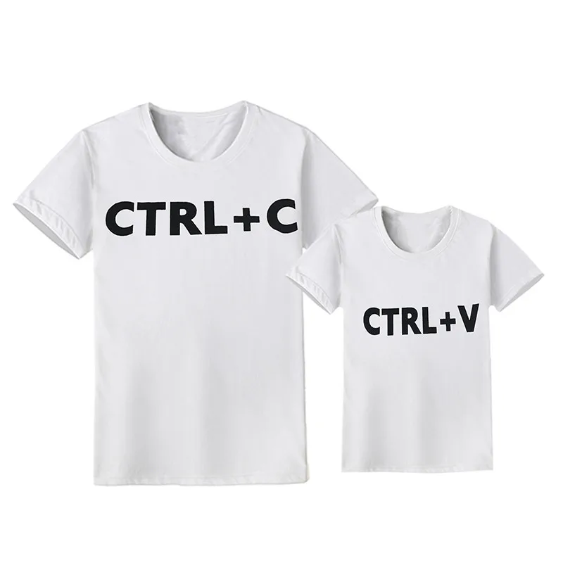 C Ctrl V одинаковые футболки для папы и сына комплекты семьи новогодняя пижама
