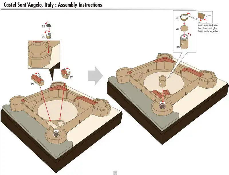 Castel Sant Angelo, Италия Ремесло Бумажная модель Архитектурной 3D Развивающие игрушки DIY ручной работы игра-головоломка для взрослых