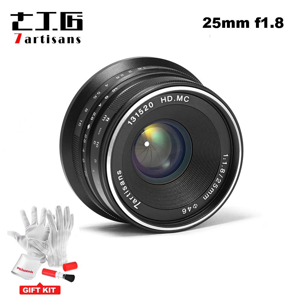 Объектив 7artisans с постоянным фокусным расстоянием 25 мм/F1.8 для всех отдельных серий