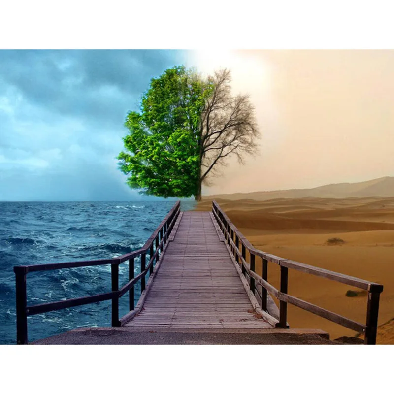 Diamond Embroidery Scenery Desert Sea Full Square Drill Diamond Painting Tree Decor Home Diamond Mosaic Sale Cross Stitch