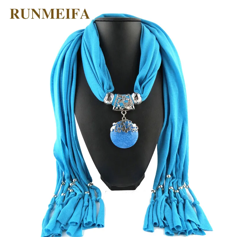 RUNMEIFA бренд модный дизайн популярный кулон шарф для женщин ювелирные изделия кулон шарф женский Драгоценный Камень Подвески Аксессуары Шарф